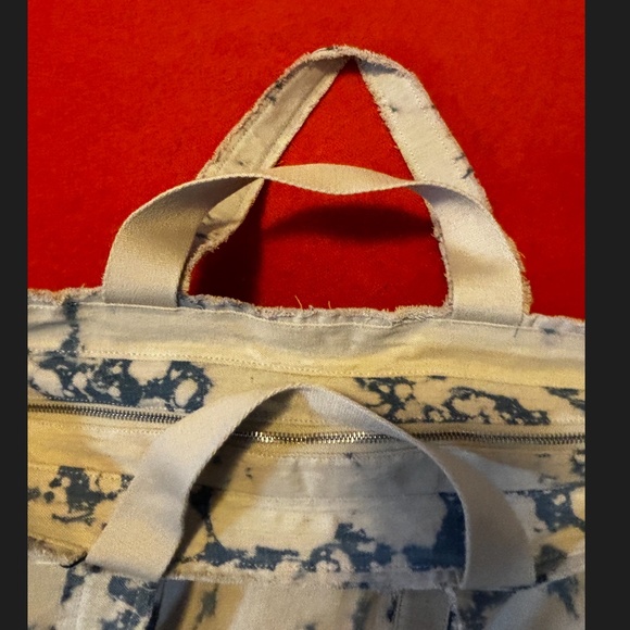 Zara tie dye acid wash denim maxi tote bag NWT - Picture 6 of 11